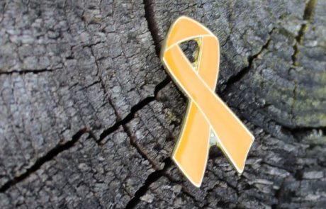 Die orange MS-Schleife symbolisiert Solidarität mit von Multipler Sklerose betroffenen Menschen. #MSRibbon #orangeribbon