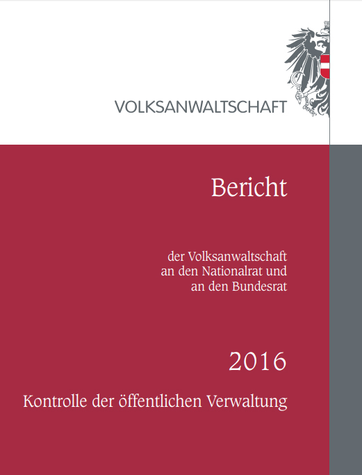 Bericht der Volksanwaltschaft über das Jahr 2016