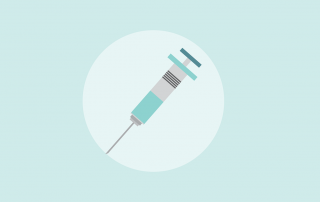 Grafik: Spritze auf türkisem Hintergrund, Credit: ProSmile, Pixabay