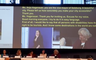 Salzburgs Bürgermeister-Stellvertreterin Mag. Anja Hagenauer spricht über Barriefreiheit in der Touristenhochburg Salzburg