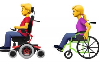 Emoji: Menschen mit Rollstuhl, © 2019 Emojipedia