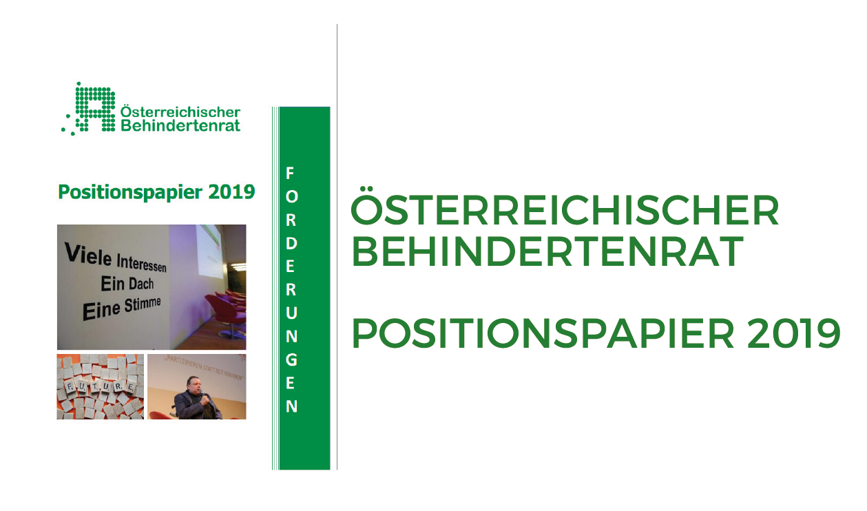 Österreichischer Behindertenrat: Positionspapier 2019