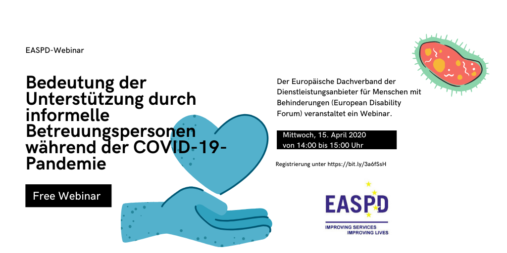 EASPD-Webinar: Unterstützung durch informelle Betreuungspersonen während Coronavirus-Pandemie