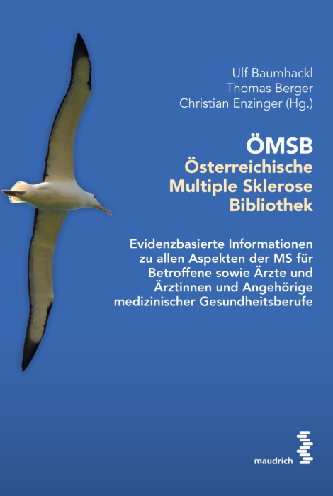 ÖMSB Österreichische Multiple Sklerose Bibliothek Evidenzbasierte Informationen zu allen Aspekten der MS für Betroffene sowie Ärzte und Ärztinnen und Angehörige medizinischer Gesundheitsberufe auf einem e-Reader, Buchcover: 2020 facultas Universitätsverlag, Facultas Verlags- und Buchhandels AG, Wien, Austria, Umschlaggestaltung: Florian Spielauer, Wien, Umschlagfoto: Ulf Baumhackl