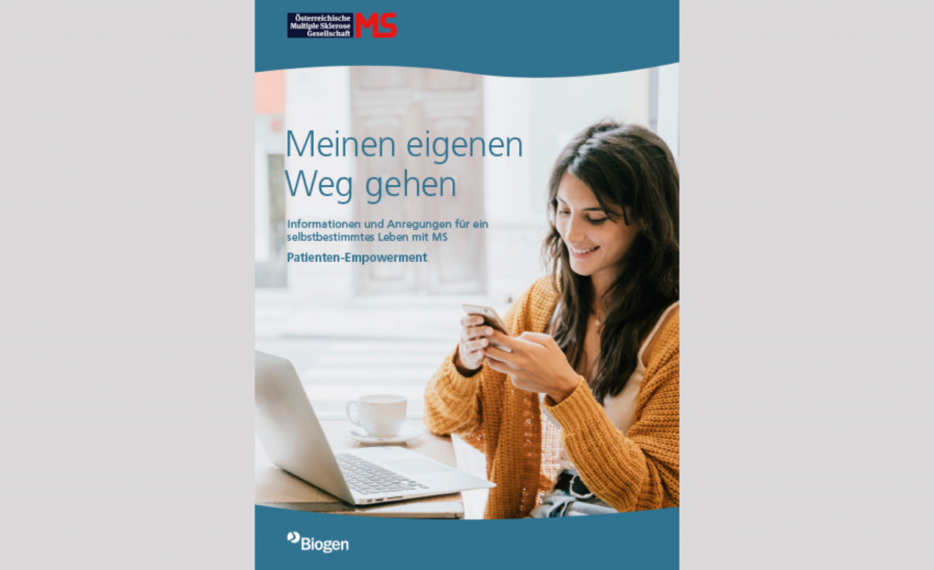 Meinen eigenen Weg gehen. Informationen und Anregungen für ein selbstbestimmtes Leben mit Multipler Sklerose. Verfasst von Mag. Julia Asimakis und Mag. Kerstin Huber-Eibl im Februar 2021