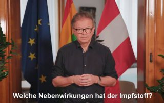 Screenshot: In einem Video beantwortet Gesundheitsminister Rudi Anschober die wichtigsten Fragen zur Corona-Impfung für Menschen mit Behinderungen in leichter Sprache.