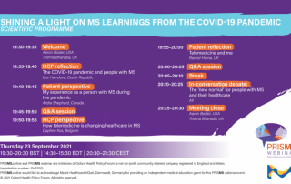 PRISMS Webinar 'Shining a light on MS learnings from the COVID-19 pandemic'