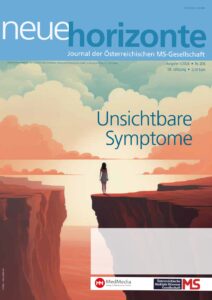 Neue Horizonte 1/2024, Nr. 206, Journal der Österreichischen MS-Gesellschaft, Medieninhaber und Herausgeber: Österreichische MS-Gesellschaft. Für den Inhalt verantwortlich: Österreichische Multiple-Sklerose-Gesellschaft, 1097 Wien, Postfach 19, Tel.: 0664 368 60 01